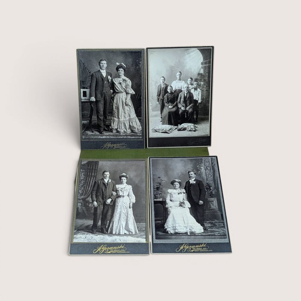 Antique A. Gozanski Cabinet Card Photo Set